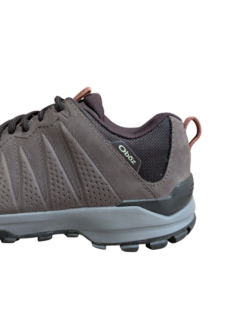 Oboz Womens Sypes Low Leather B-DRY Hiking Shoes Peppercorn Size 9 - Picture 3 of 13